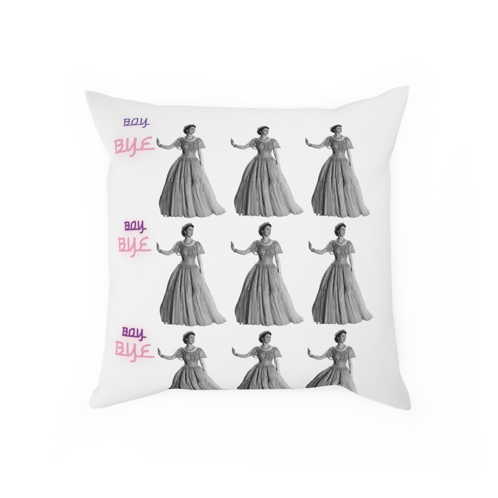 Queen Elizabeth Playful memorabilia Throw Pillow